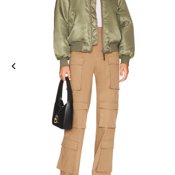 NWT Anine Bing Leon Bomber in Army Green - Picture 2 of 8